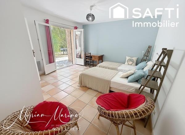 Saint-Aygulf – Maison provençale avec vue mer, piscine et plages à pied