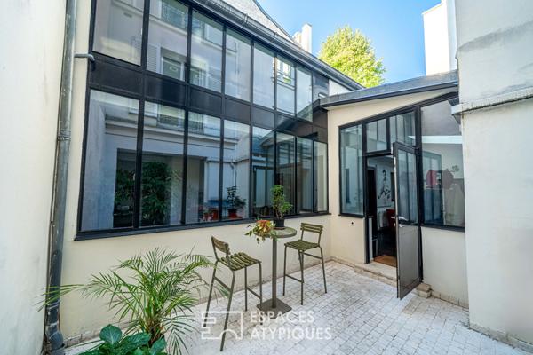 Bureaux / esprit maison avec verrières et extérieur privatif – Muette Sud