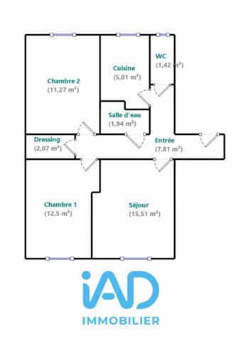 Appartement à vendre 3 pièces 58 m² Paris 10