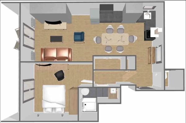 Appartement 2 pièces - 48 m²