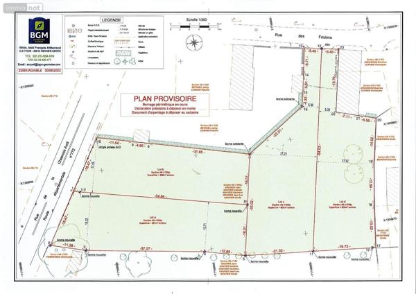 Terrain à Batir à vendre à Teillay en Ille-et-Vilaine (35620), ref : 136/4752