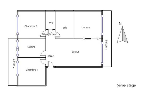 Appartement à vendre 4 pièces 72 m² Courbevoie