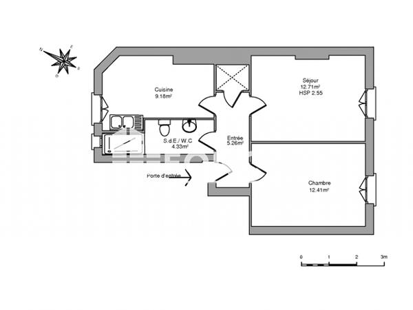 Location Appartement 2 pièces 43.89 m² - 3 RUE JEAN HUPEAU Orleans 45000