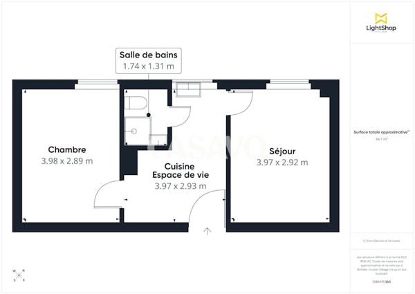 Vente Appartement 2 pièces de 35m² - 94600 Choisy-le-Roi