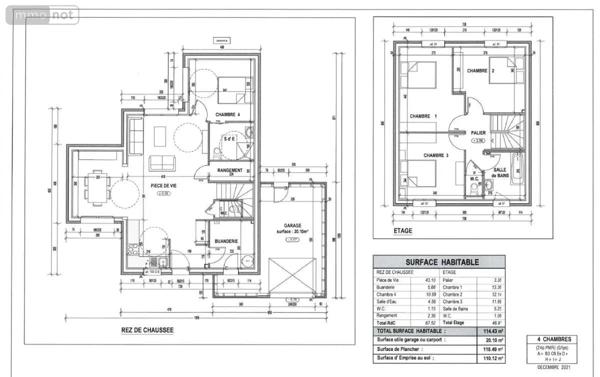 Location - Maison Questembert 56230 5 pièces 115 m 2 400 m 2