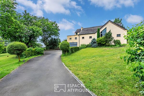Splendide maison d’architecte avec vue exceptionnelle sur la campagne