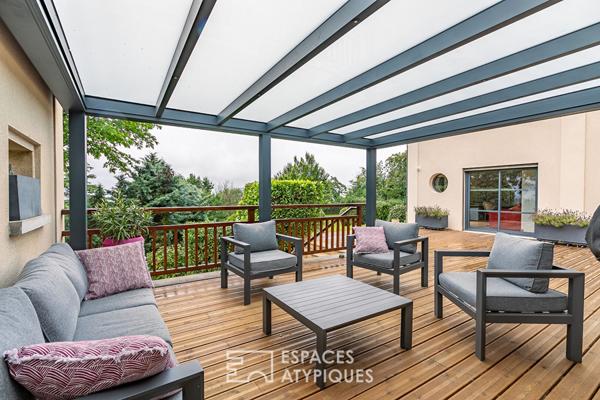 Splendide maison d’architecte avec vue exceptionnelle sur la campagne