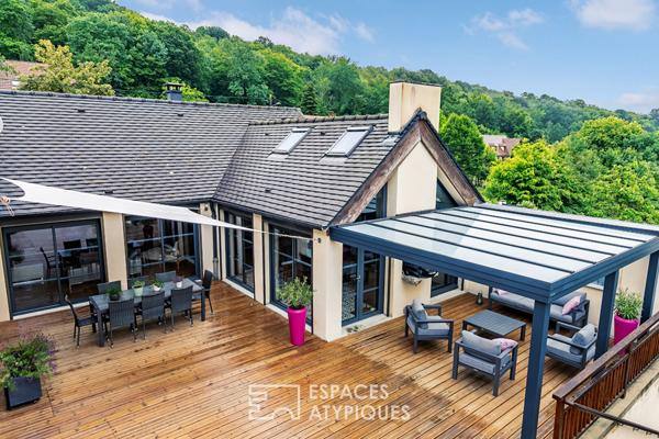 Splendide maison d’architecte avec vue exceptionnelle sur la campagne