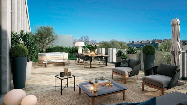 Exceptionnel T6 neuf de 227m² + Terrasse + Parking au coeur de Bordeaux