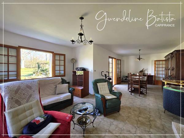 Maison plain-pied 121m² - 4 Chambres - Terrain 2116m² - CREYSSE