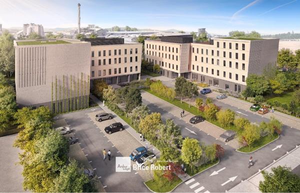 Bureaux et laboratoires à louer à Saint Fons immeuble neuf avec espaces verts
