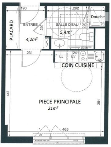 Maisons-Alfort-Quartier Charentonneau-A vendre studio 30,57m2- Résidence 2014-Proche commerces, transports,marché