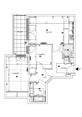 Appartement FRANCO SUISSE Suresnes (quartier Belvédère) 3 pièce(s) 61 m2 avec terrasse 8m² et parking boxé