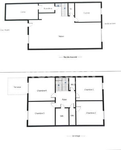 Maison Courbevoie traversante 8 pièces 200 m2 jardin parking 5 chambres à 5 minutes de la gare de Courbevoie