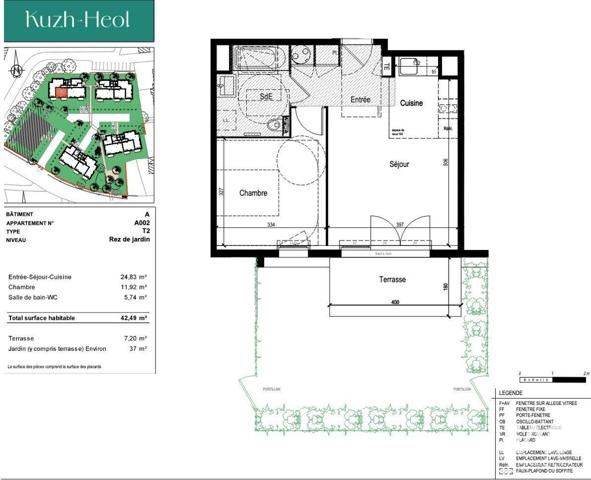 Appartement à vendre 2 pièces 42 m² Arzon