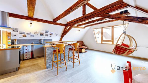 F3- 59 m² / 79 m² au sol – jardin – parking – faibles charges – proche Colmar