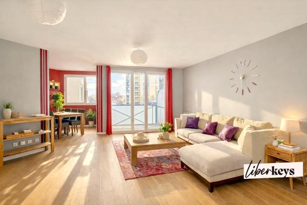 Caluire-et-Cuire, Saint-Clair : T3 lumineux 80m², pièce de vie 40m², loggia, parking et cave