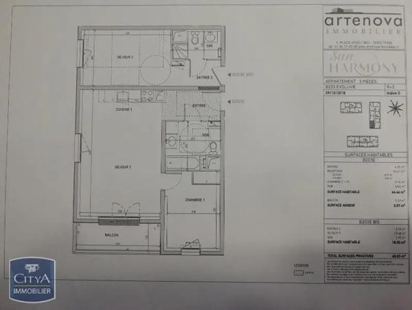 Appartement à louer 2 pièces 44.46m² Saint-Pierre-du-Perray (91280)