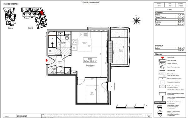 Appartement T2 à Saint Barthelemy D Anjou