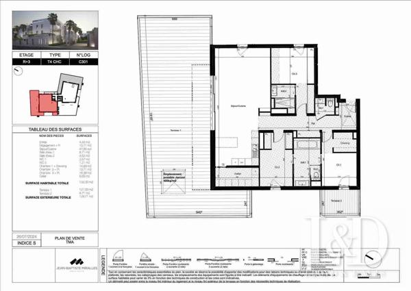 T4 Dernier étage terrasse 120m²