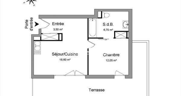 À vendre Appartement 2 pièces 41 m² - Juvignac 34990