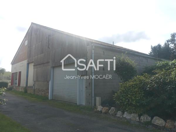EXCLUSIVITE - PLEYBEN (29190) : Terrain avec atelier/hangar/accueil libre de toute activité.