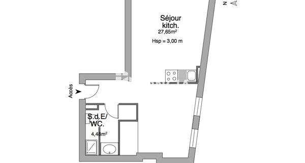 Location Studio 32.13 m² - Avignon 84000