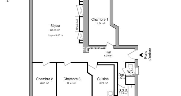 Location Appartement 4 pièces 87.37 m² - Lyon 69001