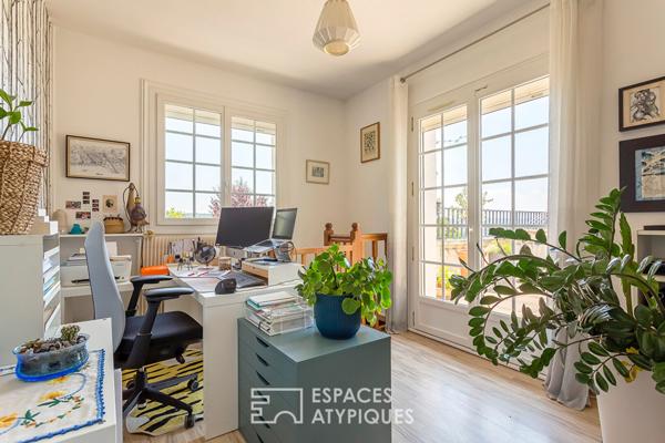Appartement type maison avec terrasses et jardin