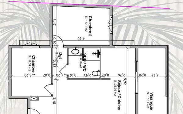 Appartement à vendre    3 pièces • 68,69 m2 L'Étang-Salé