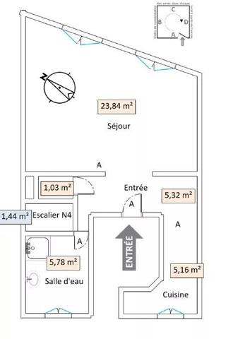 Vente                                                      Appartement
                        
                     3 pièces                      53 m2                     à Asnières-sur-Seine