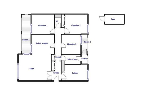 Appartement à vendre 5 pièces de 86 m²