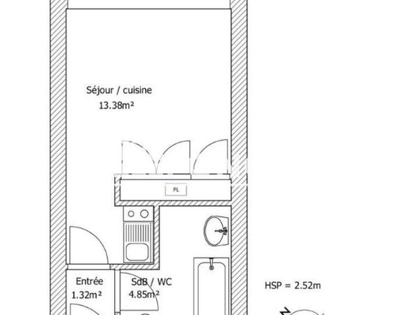 Location Studio 19.55 m² - RUE PROFESSEUR VILLEMIN Gradignan 33170