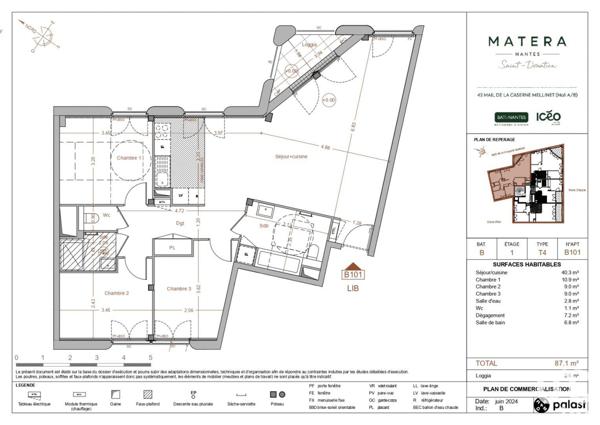 Appartement à vendre 4 pièces 87 m² Nantes
