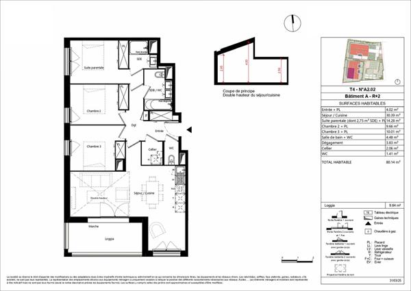 Achat appartement Pessac - 4 pièce(s) - 80 m² - 419 900 €