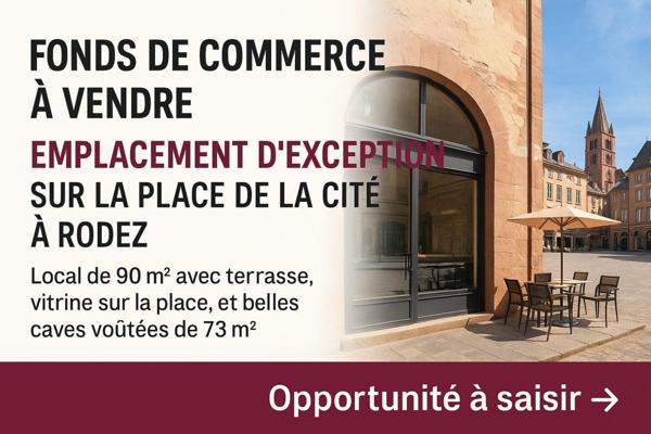 Restaurant- Emplacement exceptionnel- Rodez