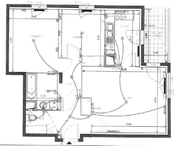 Appartement LYON 64.57 m²