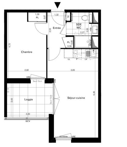 RENNES THABOR - FOUGERES (Bd de Metz) - Appartement T2 avec BALCON