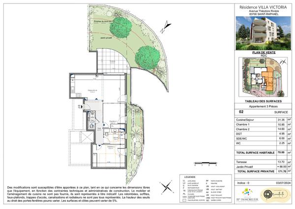 Appartement Saint Raphael 2 pièce(s) 50 m2