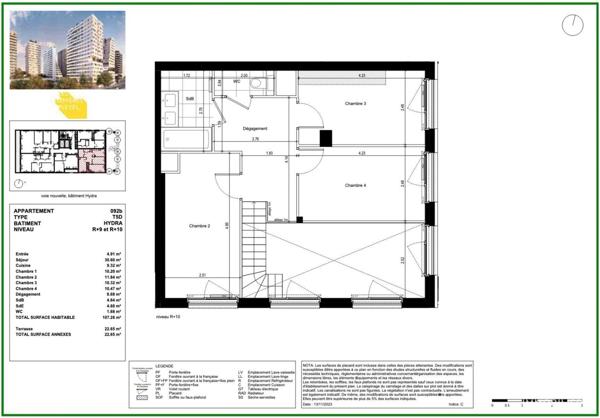 Appartement à vendre 5 pièces 107 m² Saint-Denis