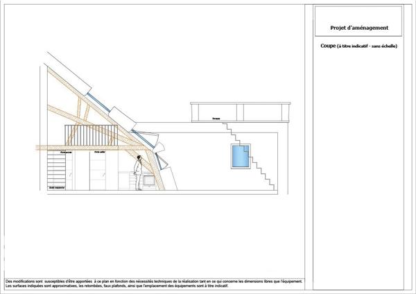 Appartement loft sous combles en coeur de ville avec Rooftop
