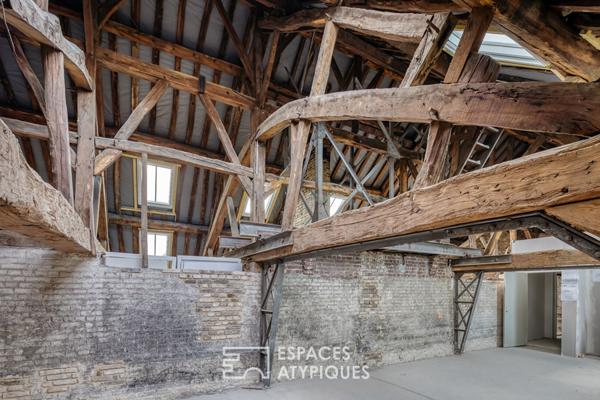 Appartement loft sous combles en coeur de ville avec Rooftop