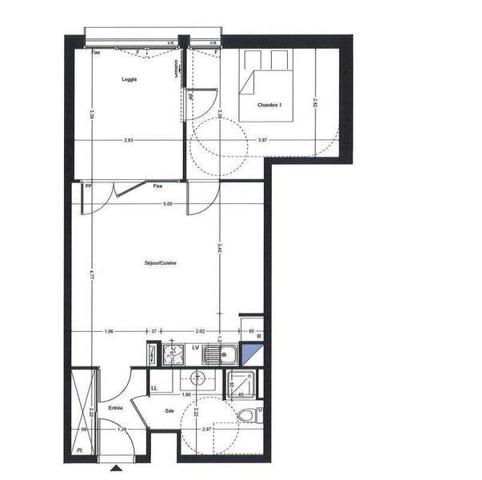 Appartement 2 pièces - 44400 Rezé -  Pont Rousseau Centre