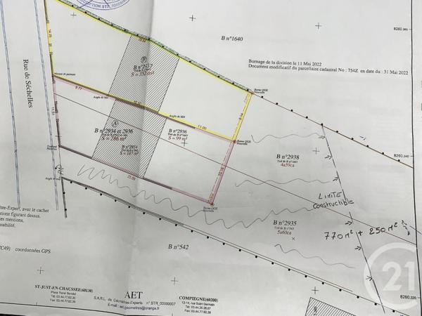 terrain à vendre 1020 m2 RESSONS SUR MATZ - 60