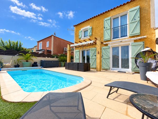NARBONNE-PLAGE – VILLA T4 AVEC PISCINE, TERRASSES & GARAGE
