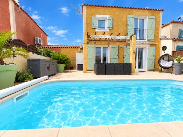 NARBONNE-PLAGE – VILLA T4 AVEC PISCINE, TERRASSES & GARAGE