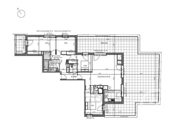 Appartement T5 à vendre  5 pièces - 120,29 m 2   RENNES  - 35