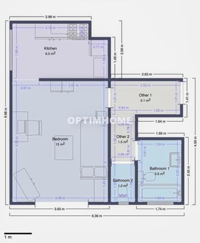 Appartement F1 Bis 33 m² / Balcon / Parking – Rentabilité 7% – Quartier République - Cholet 49