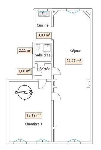 Vente Appartement 2 pièces 44 m2 à Asnières-sur-Seine