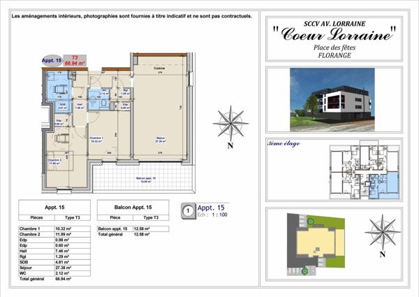 Appartement à vendre    3 pièces • 66,94 m2 Florange